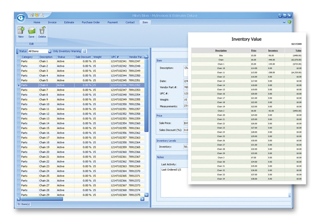 my invoices and estimates deluxe error message