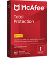 McAfee® Total Protection, Antivirus et sécurité Internet - 1 appareil - Abonnement 1 an