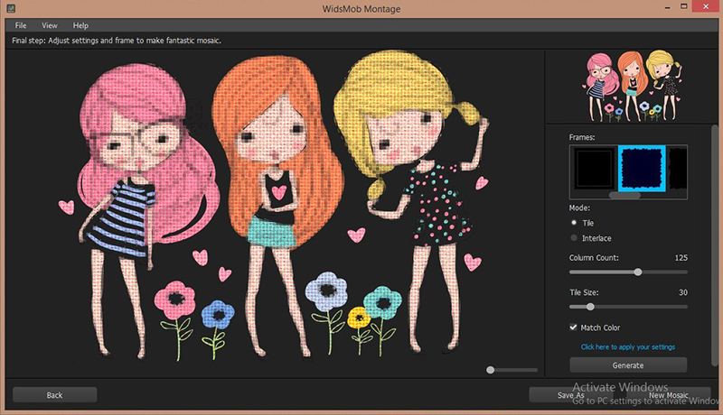 Create beautiful mosaics from your photos in a few clicks.