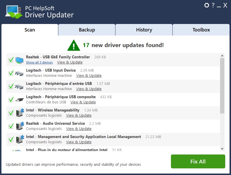 Automatically search for, install and update all your drivers!