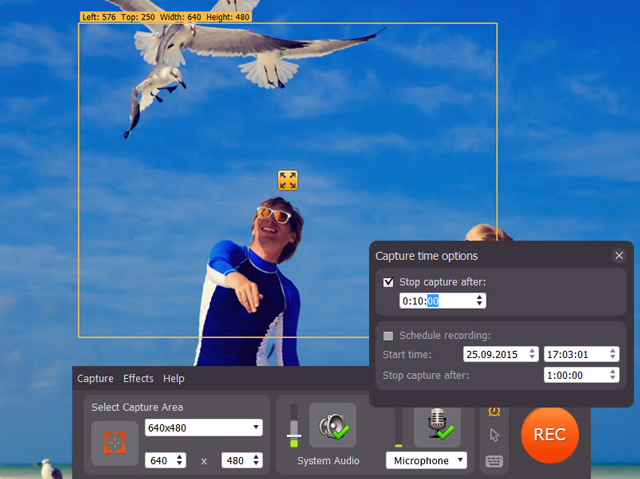 Easily capture videos, music, tutorials, presentations and more!